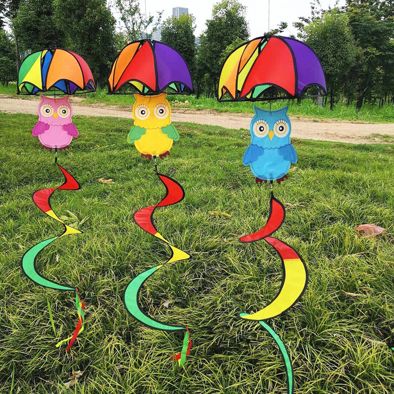 Animal with Umbrella Hanging Windmill Kindergarten Outdoor Cartoon Hanging Windmill Factory Direct Sales Quantity Discounts