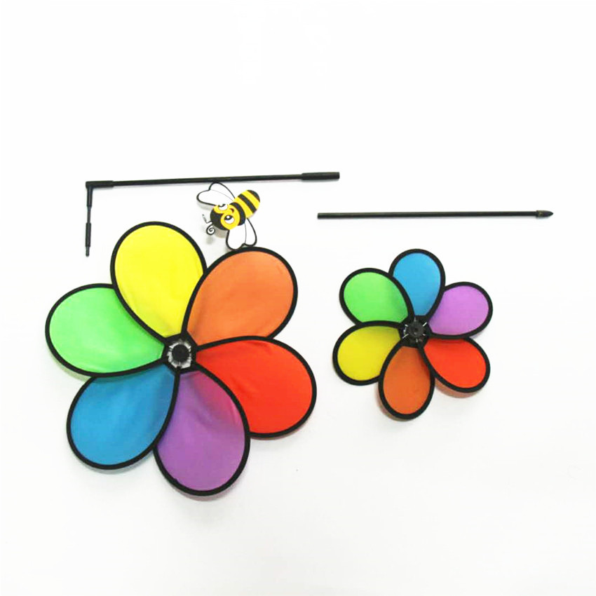 Factory Direct Sales Children's Windmill Double-Layer Cloth Windmill Scene Layout Wholesale All Kinds of Cloth Printed Windmill