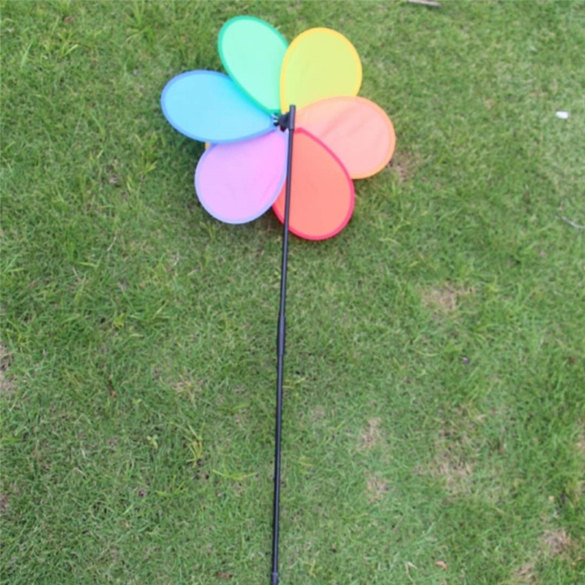 Factory Direct Sales Children's Windmill Double-Layer Cloth Windmill Scene Layout Wholesale All Kinds of Cloth Printed Windmill