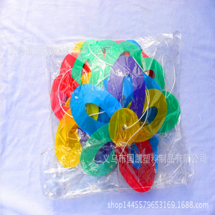 Colorful PVC windmill String outdoor decoration DIY chain windmill manufacturer Wholesale Custom Scenic Spot Kindergarten Advertising Wind