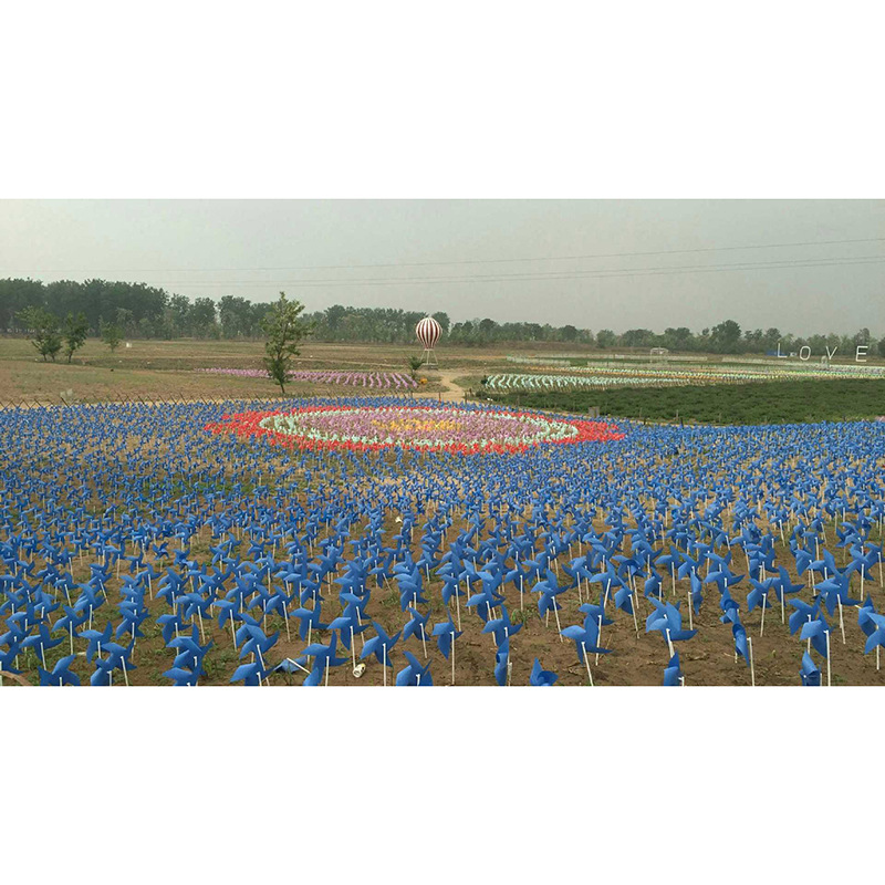 Colorful PVC windmill String outdoor decoration DIY chain windmill manufacturer Wholesale Custom Scenic Spot Kindergarten Advertising Wind