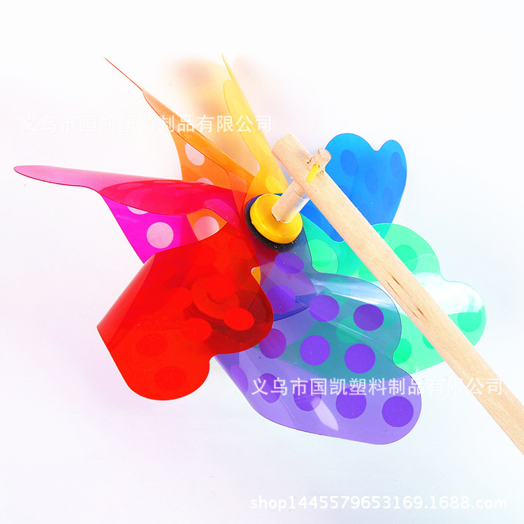 Manufacturers Direct 24cm plastic Polka Dots wooden Stick Windmill Layout creative decoration wholesale toys Manufacturers Direct 24cm plastic Polka Dots wooden Stick Windmill Layout creative decoration wholesale toys