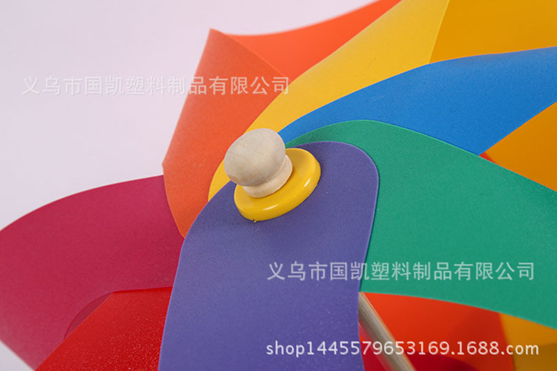 24cm colorful wooden stick windmill children's toy windmill photography outdoor advertising windmill manufacturers direct sales