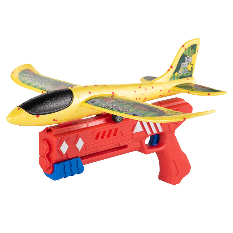 Tiktok Catapult Bubble Plane Gun Children&#039;s Toy Foam Gun-Type Launch Aircraft Gun Hand Throw Plane Children&#039;s Toy