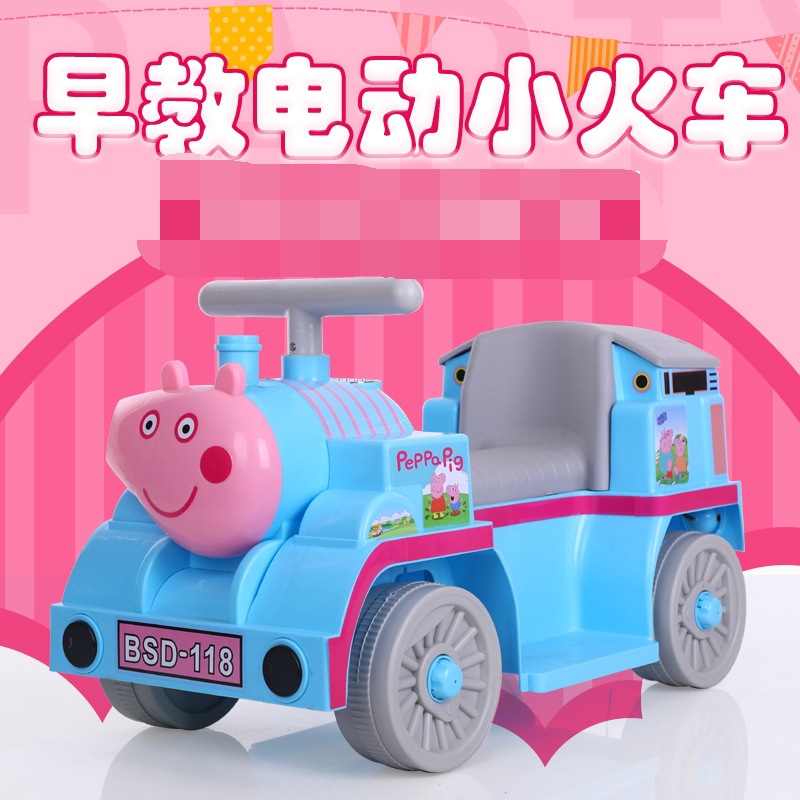 New Electric Train Can Sit Children&#039;s Electric Motor Children Boys and Girls Toy Car Four-Wheel Car