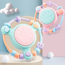 Cross-Border Foreign Trade Assembled Three-Dimensional Dominoes Toy Educational Unit Blocks on Wheels Children's Hot Selling Animal Train Set