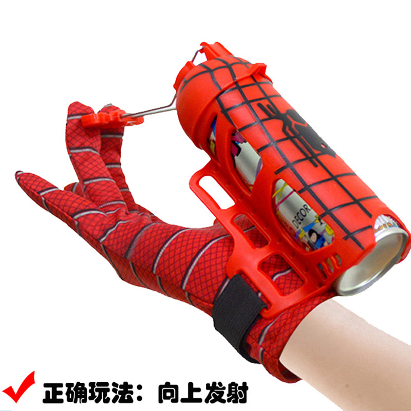 Night Market Toy Stall Extraordinary Gloves Spinning Spider-Man Transmitter Wrist Spraying Children&#039;s Gloves Spinning Suit