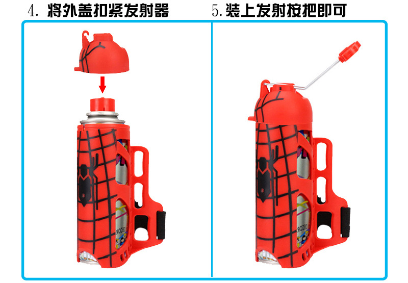 Night Market Toy Stall Extraordinary Gloves Spinning Spider-Man Transmitter Wrist Spraying Children's Gloves Spinning Suit