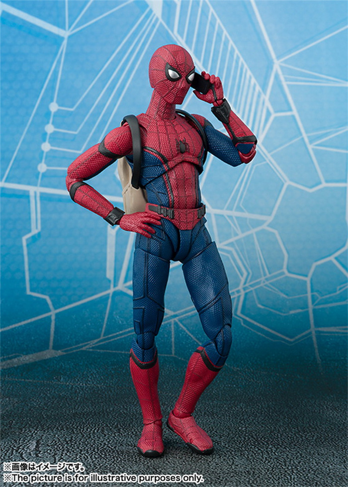 Anime Toy Spider-Man Spider-Man SHF Movable Spider-Man Bug Back-to-School Season Model Hand Office