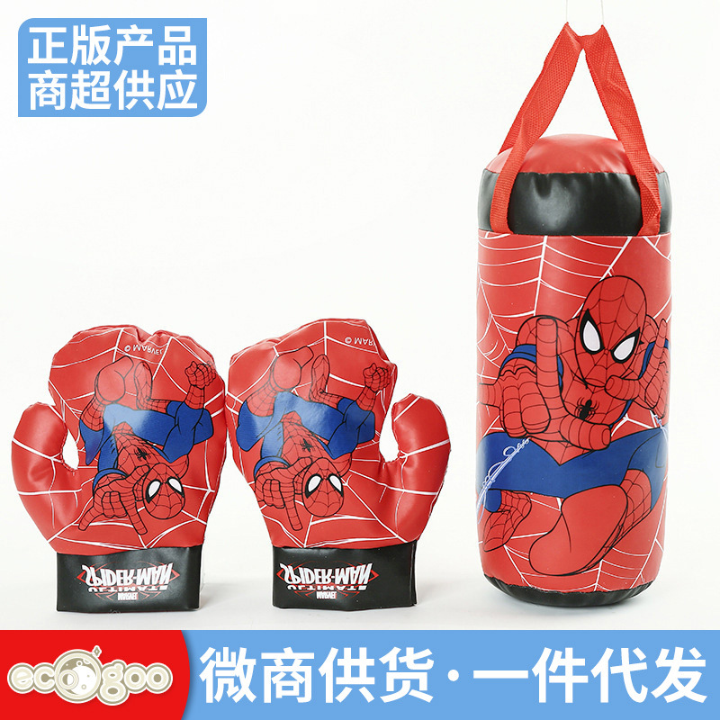 Cross-Border Hot Spider-Man Mini Boxing Gloves Toy Punch Bag Hanging Set Relaxation Educational Children&#039;s Toys