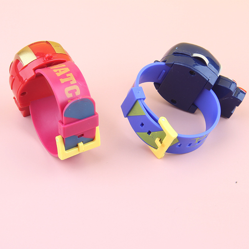 Foreign Trade Children's Electronic Watch Avengers Cartoon Cartoon Transformation Toy Spider-Man Iron Man Doll