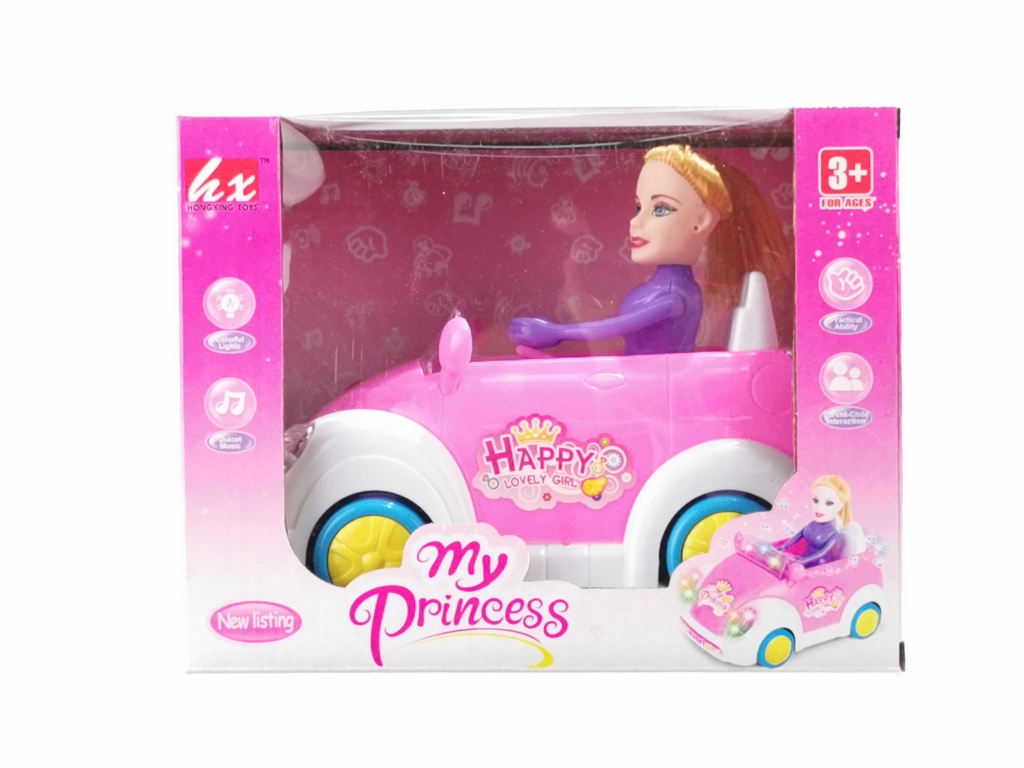 Electric Universal Light Music Cartoon Car Barbie Girl Cute Doll Play House Toys Electric Universal Light Music Cartoon Car Barbie Girl Cute Doll Play House Toys
