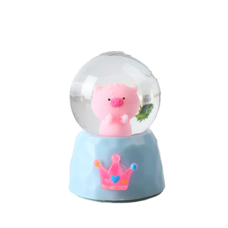 Cartoon Animal Pig Cute Rabbit Crystal Ball Decoration Student Couple Birthday Festival Craft Gift Crystal Animal