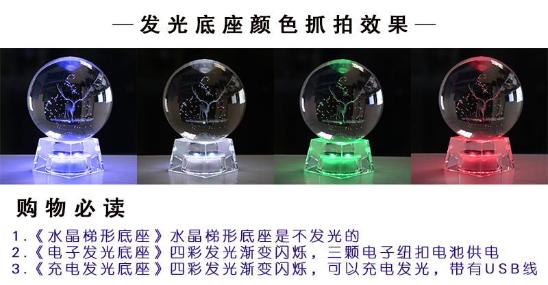 Ball Solar System Starry Sky Creative Home Furnishings Ornaments Glass Ball Luminous Music Box Crafts Crystal Animal