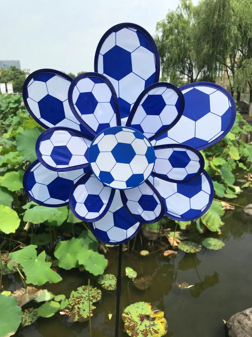 Factory Direct Sales Double-Layer Fabric Football Windmill Children&#039;s Toys Wholesale Outdoor Park Sales WeChat Promotion
