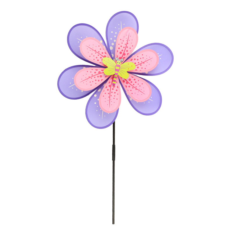 Six-Color Double-Layer Windmill Double-Layer Sequined Windmill Outdoor Rural Windmill Kindergarten Decoration Hot Sale Wholesale