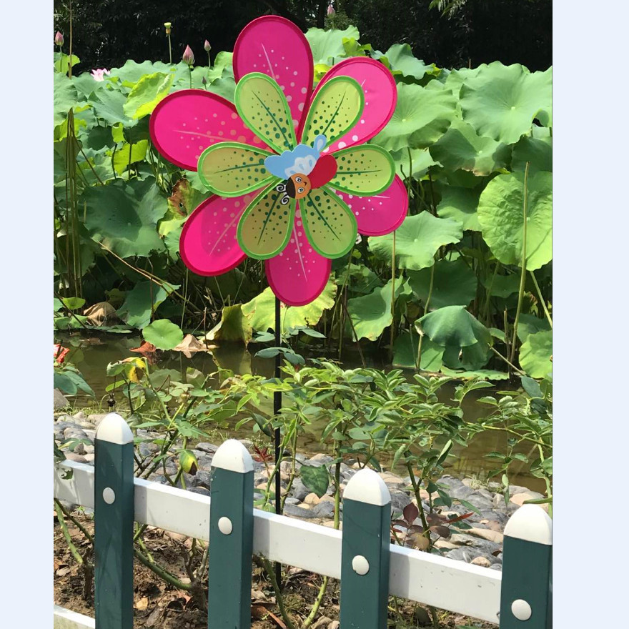 Six-Color Double-Layer Windmill Double-Layer Sequined Windmill Outdoor Rural Windmill Kindergarten Decoration Hot Sale Wholesale