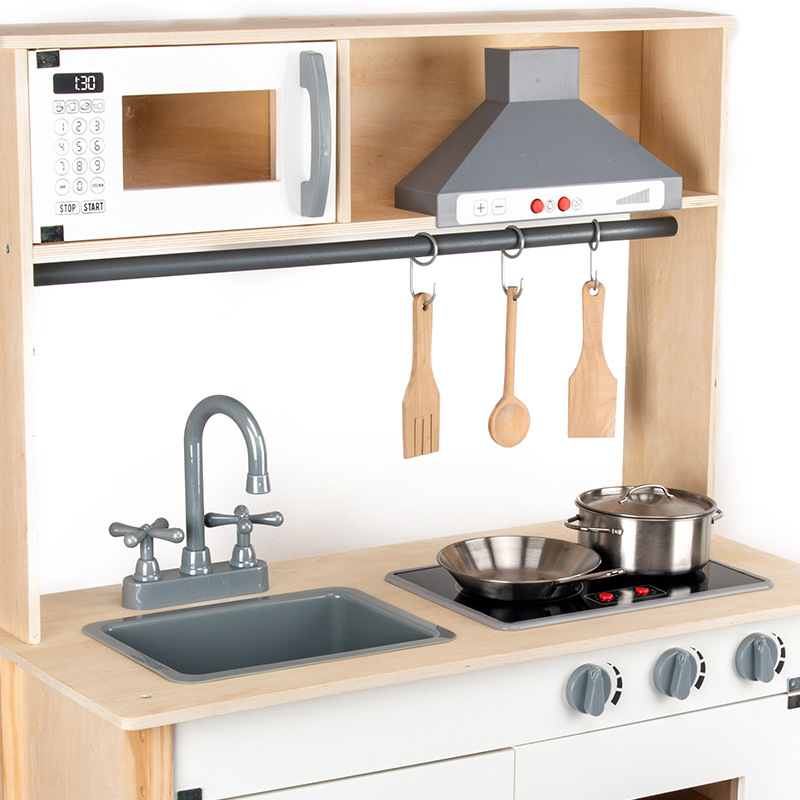 Children Play House Cooking Wooden Kitchen Toys Children Simulation Kitchenware Set Boys and Girls Cooking Baby House