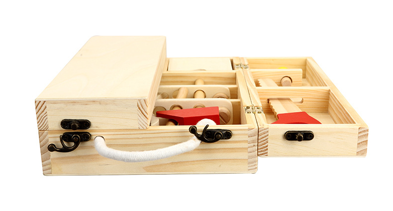 DIY Portable Educational Simulation Wooden Children Play House Toy Set Boy Repair Intelligence Toolbox