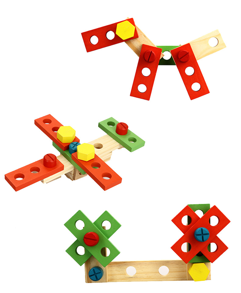 DIY Portable Educational Simulation Wooden Children Play House Toy Set Boy Repair Intelligence Toolbox