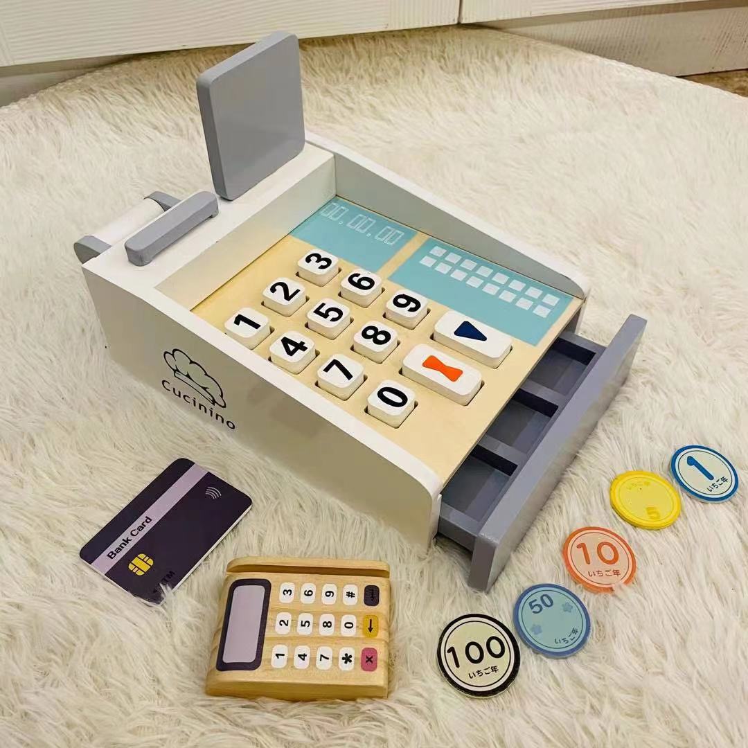 New Simulation Play House Selling Car Candy Set Wooden Children Popcorn Toy Wooden Kitchenware Wholesale