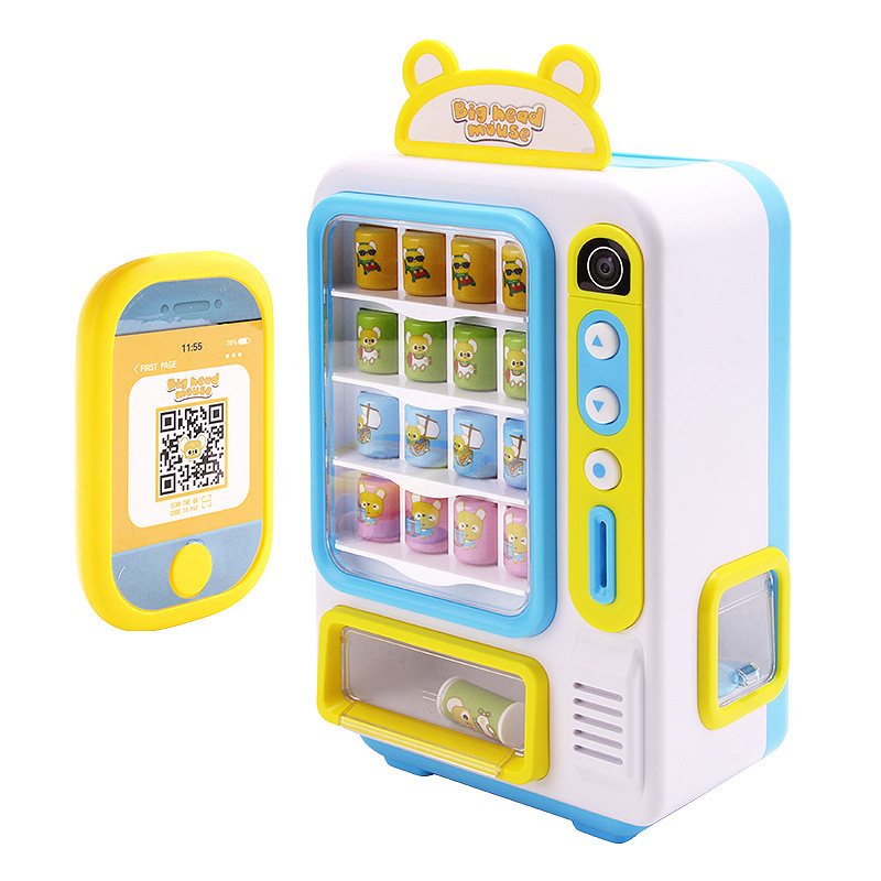 Children&#039;s Drinking Machine Toy Girl Candy Vendor Automatic Coin-Operated Cash Register Vending Machine Boy Simulation Play House
