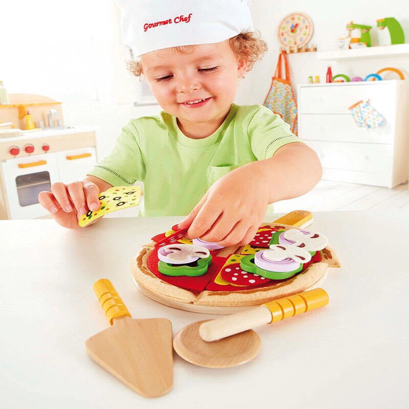 [Officially Authorized] German Hape Kitchen Toys DIY Pizza Play House for Early Education Center One Piece Dropshipping
