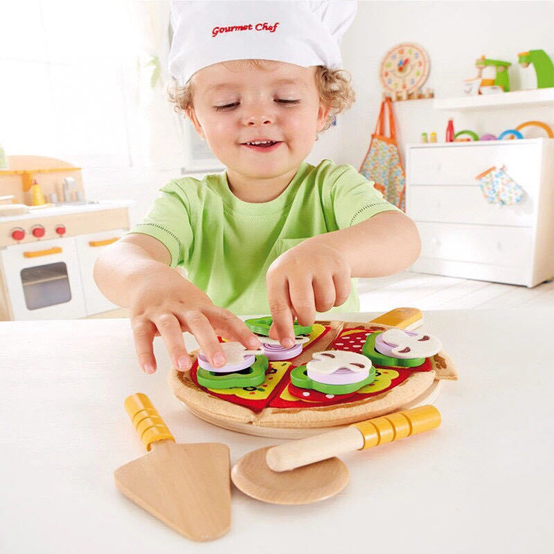 [Officially Authorized] German Hape Kitchen Toys DIY Pizza Play House for Early Education Center One Piece Dropshipping