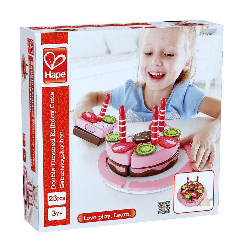 [Officially Authorized] German Hape Kitchen Toys Double Taste Cake Play House Wooden Toys