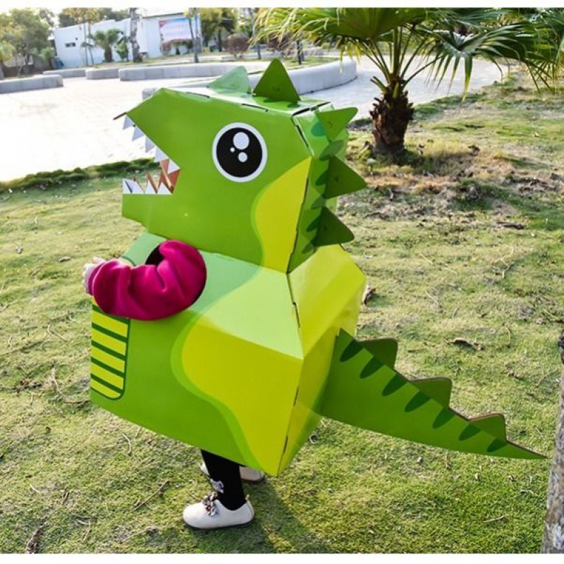Dinosaur Carton Wearable DIY Carton Play House Kindergarten Parent-Child Interaction Children Animal Carton Toy