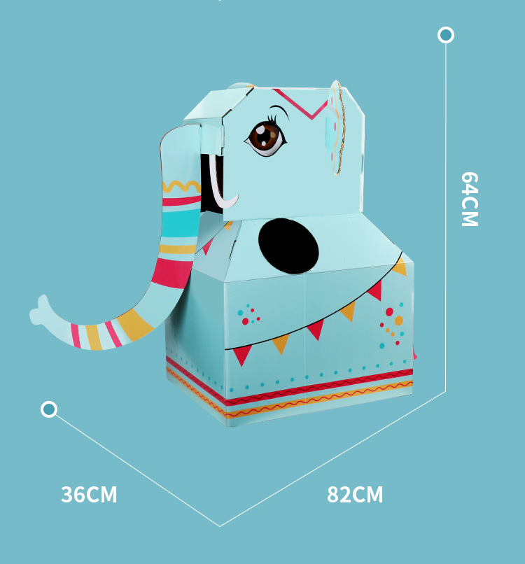 Dinosaur Carton Wearable DIY Carton Play House Kindergarten Parent-Child Interaction Children Animal Carton Toy Dinosaur Carton Wearable DIY Carton Play House Kindergarten Parent-Child Interaction Children Animal Carton Toy