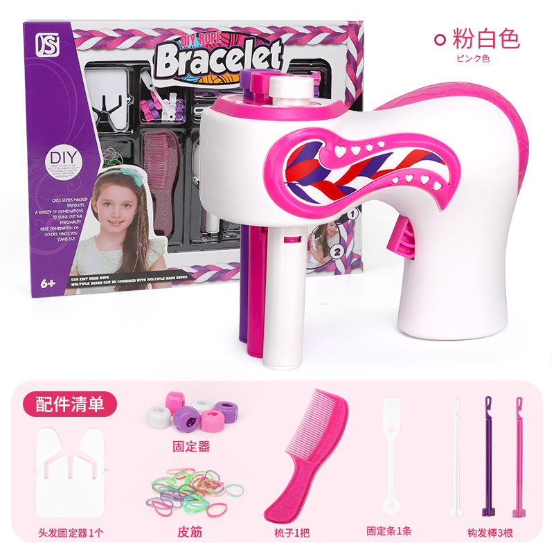 Free Shipping TikTok Braid Hair Electric Three-Strand Tie-up Hair Tress Device Lazy Children&#039;s Hair Tie Play House Toys