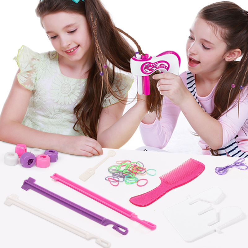 Free Shipping TikTok Braid Hair Electric Three-Strand Tie-up Hair Tress Device Lazy Children&#039;s Hair Tie Play House Toys