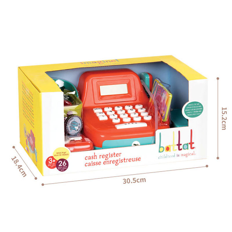Canada Battat Cash Register Supermarket Sale Cashier Simulation Machine Children Role Play House Toys