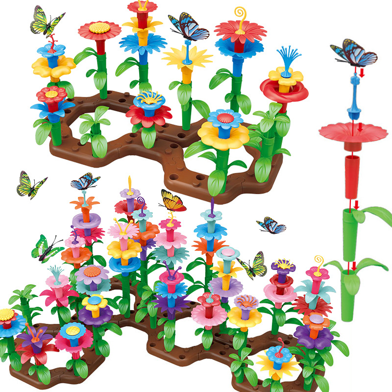 4523 Children&#039;s Puzzle Variety Mosaic Garden World Set Intelligence Development DIY Assembled Toys Play House