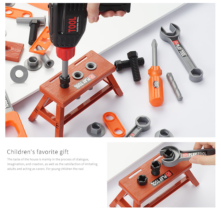 Cross-Border Factory Direct Supply Children's Simulation Toolbox Toy Set Boy Repair Electric Drill Repair Screw Play House