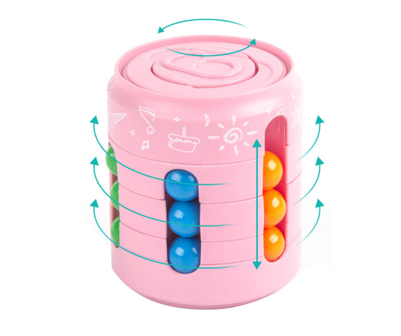 Cans Rubik's Cube Gyro Third-Order Beginner Small Magic Bean O-Shaped Children Primary School Student Intellectual Power Development Toy Cans Rubik's Cube Gyro Third-Order Beginner Small Magic Bean O-Shaped Children Primary School Student Intellectual Power Development Toy