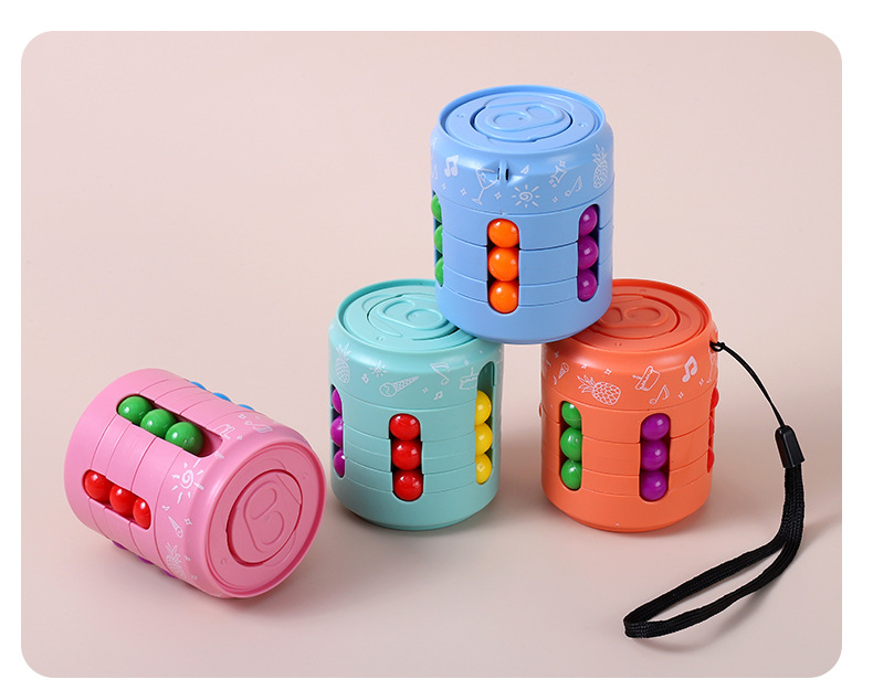 Cans Rubik's Cube Gyro Third-Order Beginner Small Magic Bean O-Shaped Children Primary School Student Intellectual Power Development Toy Cans Rubik's Cube Gyro Third-Order Beginner Small Magic Bean O-Shaped Children Primary School Student Intellectual Power Development Toy