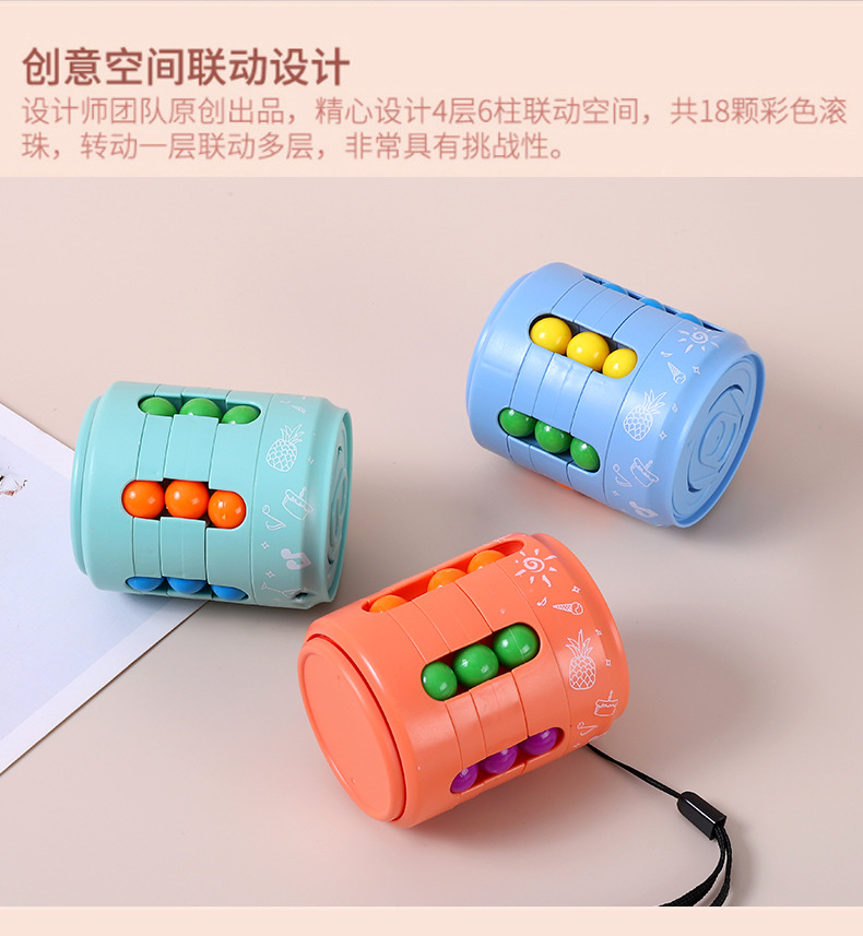 Cans Rubik's Cube Gyro Third-Order Beginner Small Magic Bean O-Shaped Children Primary School Student Intellectual Power Development Toy Cans Rubik's Cube Gyro Third-Order Beginner Small Magic Bean O-Shaped Children Primary School Student Intellectual Power Development Toy