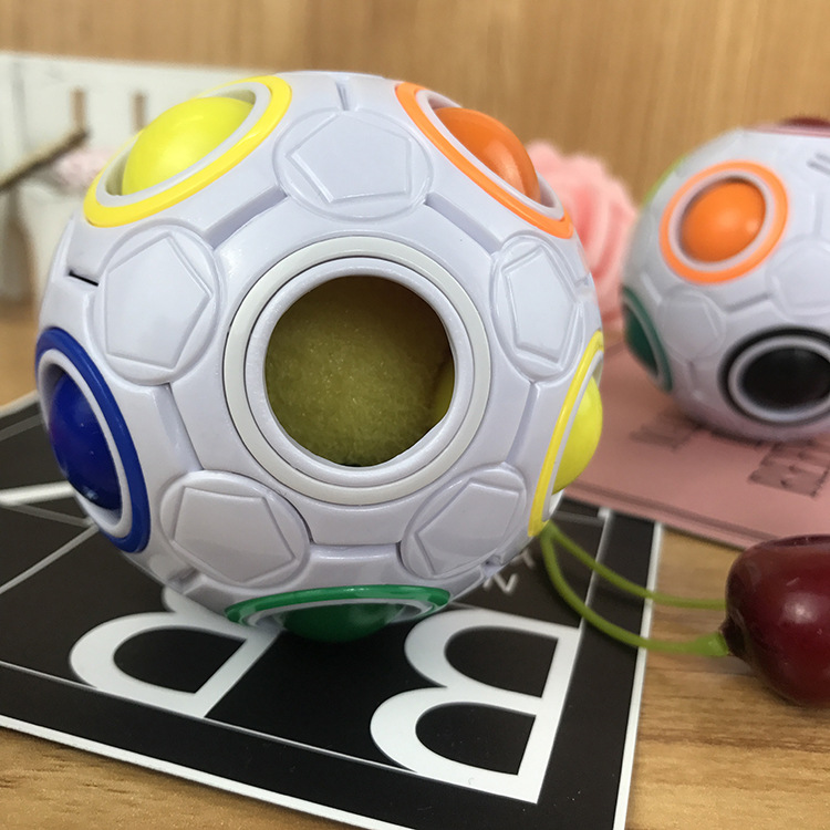 Wholesale Children's Rainbow Ball Cube 12-Hole Decompression Intelligence Toy Decompression Magic Ball Activity Gift Customization