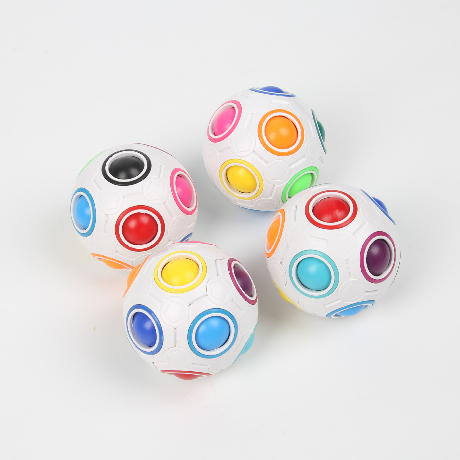Cross-Border Toys Educational Small Football 12-Hole Decompression Intelligence Toys Fingertip Cube Magic Rainbow Ball Cross-Border Toys Educational Small Football 12-Hole Decompression Intelligence Toys Fingertip Cube Magic Rainbow Ball