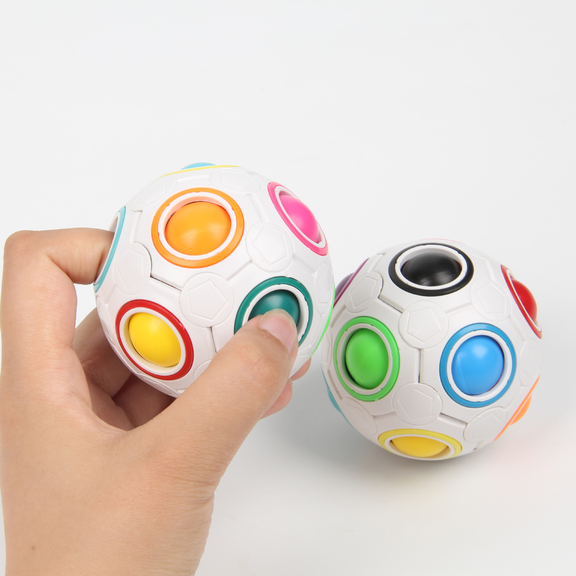 Cross-Border Toys Educational Small Football 12-Hole Decompression Intelligence Toys Fingertip Cube Magic Rainbow Ball Cross-Border Toys Educational Small Football 12-Hole Decompression Intelligence Toys Fingertip Cube Magic Rainbow Ball