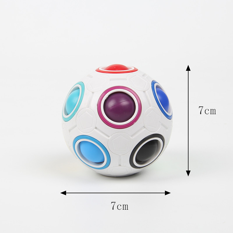 Cross-Border Toys Educational Small Football 12-Hole Decompression Intelligence Toys Fingertip Cube Magic Rainbow Ball Cross-Border Toys Educational Small Football 12-Hole Decompression Intelligence Toys Fingertip Cube Magic Rainbow Ball