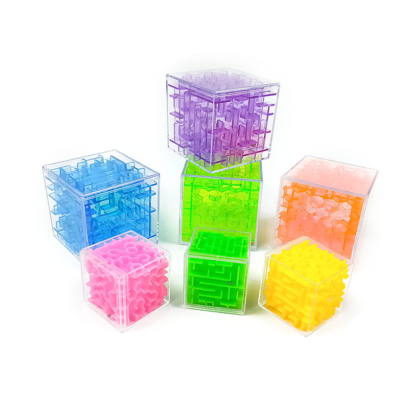 Plastic Three-Dimensional Labyrinth Cube Magic Steel Ball Bearing Educational Toys Children's Maze Educational Game