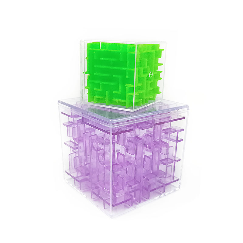 Plastic Three-Dimensional Labyrinth Cube Magic Steel Ball Bearing Educational Toys Children's Maze Educational Game