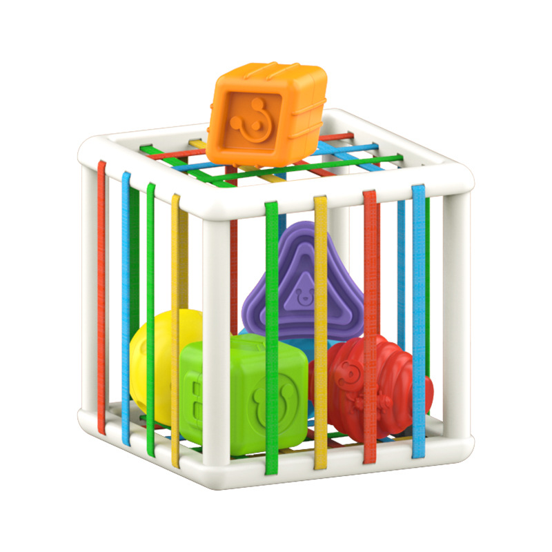 Infant Rainbow Selle Building Blocks Early Education Soothing Shape Color Cognitive Puzzle Toy Magic Cube Magic Cube