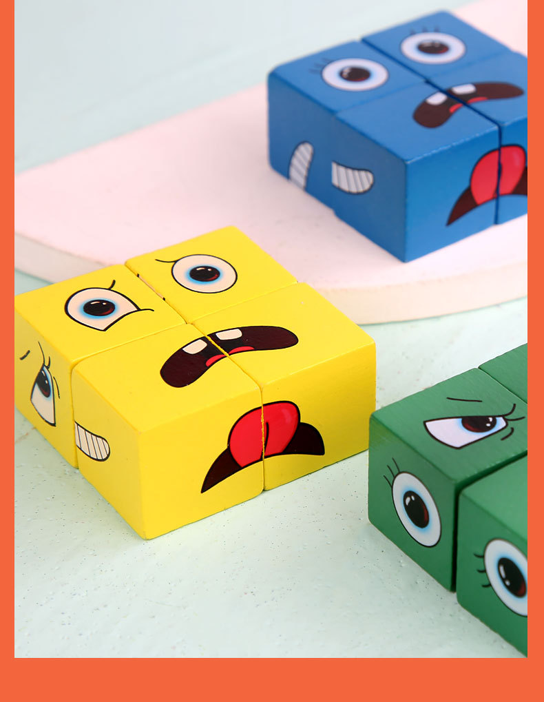 Children's 3D Face-Changing Cube Building Blocks Logical Thinking Training Large Magic Cube