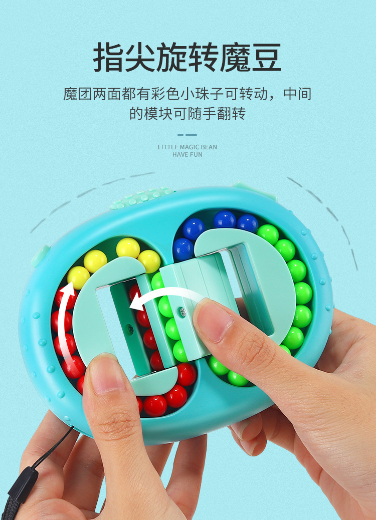 Hand Spinner Decompression Cans Magic Rubik's Cube Children's Intelligence Development Thinking Puzzle Brain-Moving Kindergarten Toys