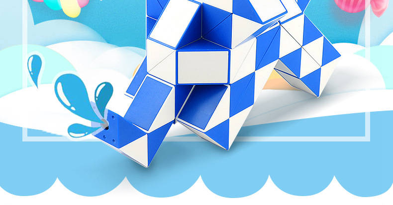 Moyu Rubik's Snake Children's Educational Early Education Folding Magic Cube 24/36/48/60/72 Magic Ruler