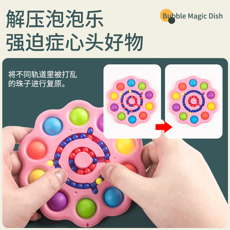 Hand Spinner Decompression Cans Magic Rubik&#039;s Cube Children&#039;s Intelligence Development Thinking Puzzle Brain-Moving Kindergarten Toys